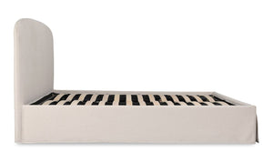 lifestyle view of Joan Queen Storage Bed Cream luxury Beds & Bed Fram