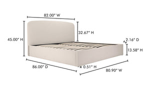 lifestyle view of Joan King Storage Bed Cream luxury Beds & Bed Fram