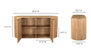 Theo 2 Door Sideboard Natural