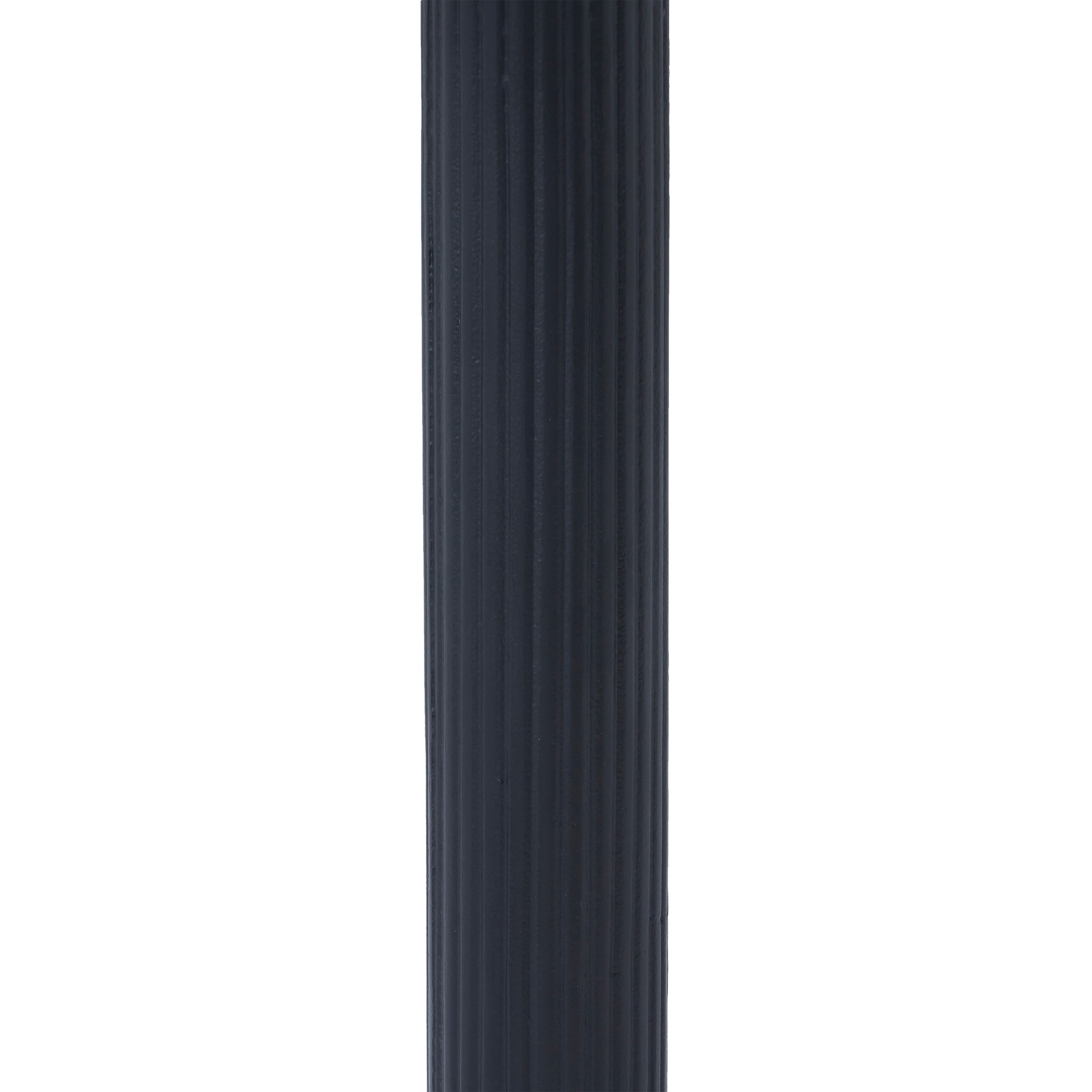 Laila Side Table showcasing the black ribbed column.