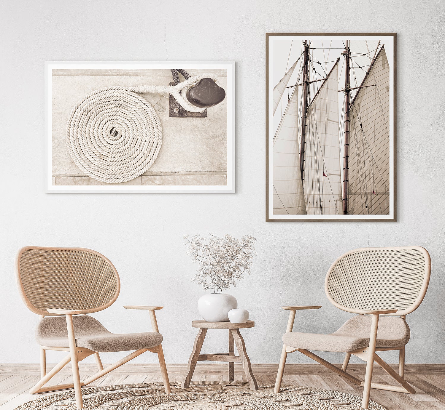 front view of Sailing Details I luxury Artwork