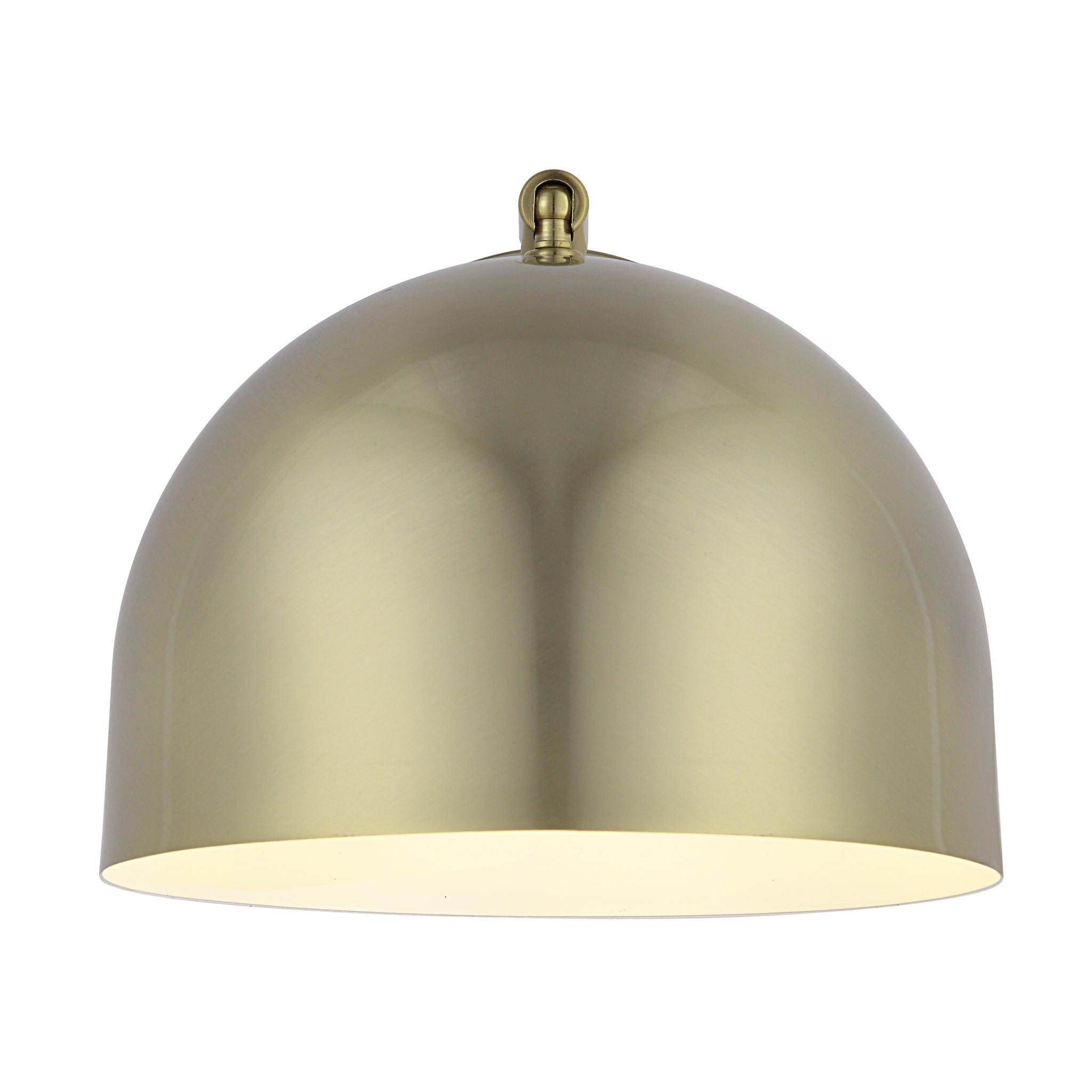 Conali Wall Sconce showcasing the dome shade in brushed brass from a top-down view.