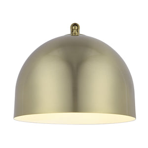 Conali Wall Sconce showcasing the dome shade in brushed brass from a top-down view.