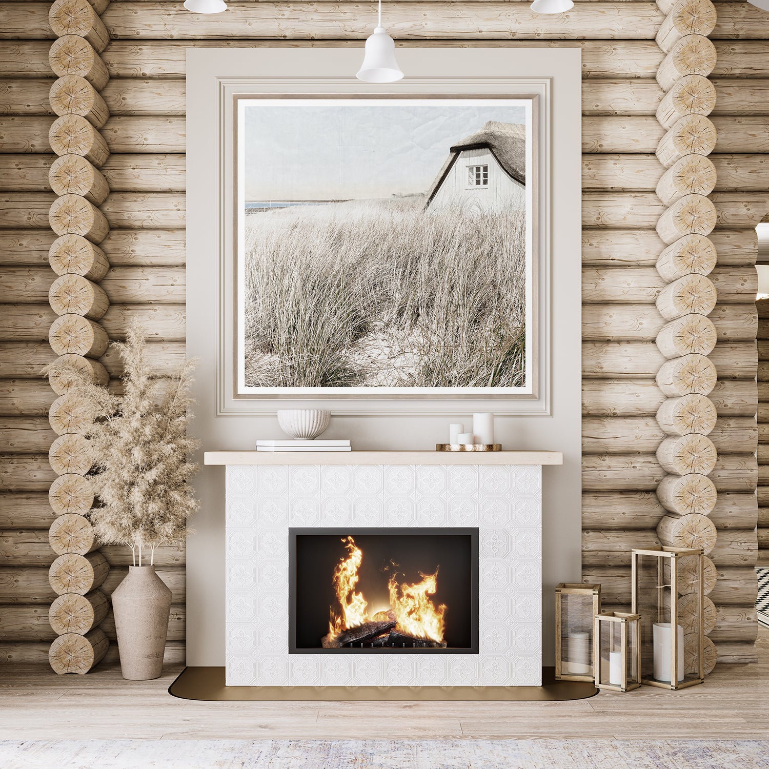 front view of Seaside Cottage luxury Artwork