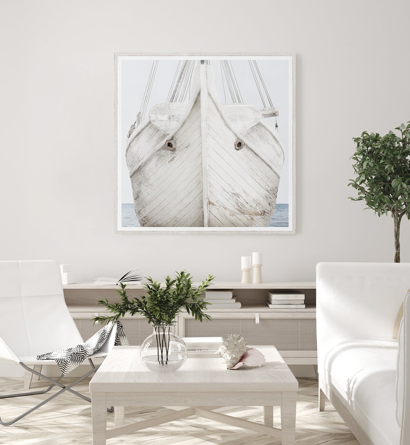 front view of Seaworn Bows II luxury Artwork