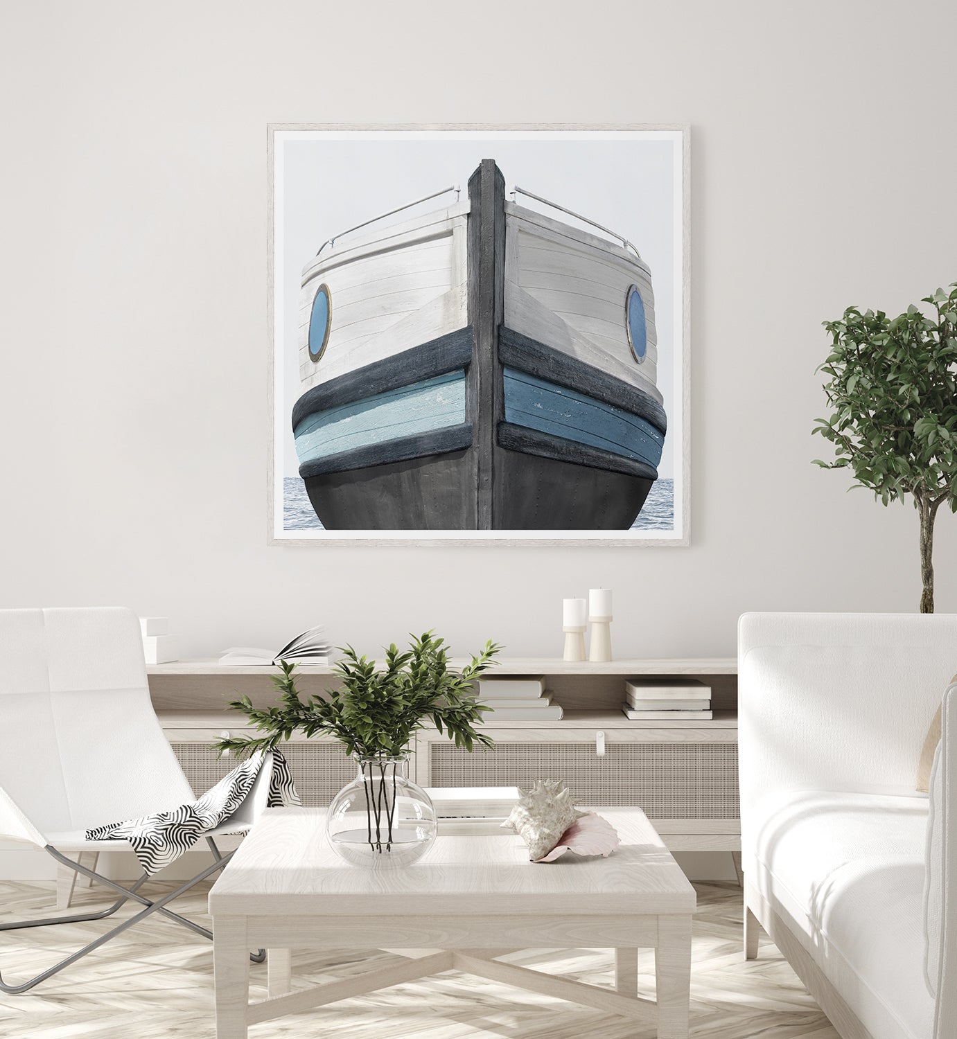 front view of Seaworn Bows IV luxury Artwork