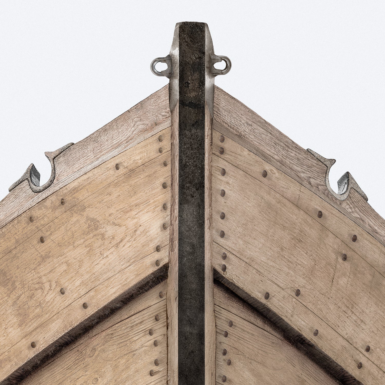 detail view of Seaworn Bows V luxury Artwork