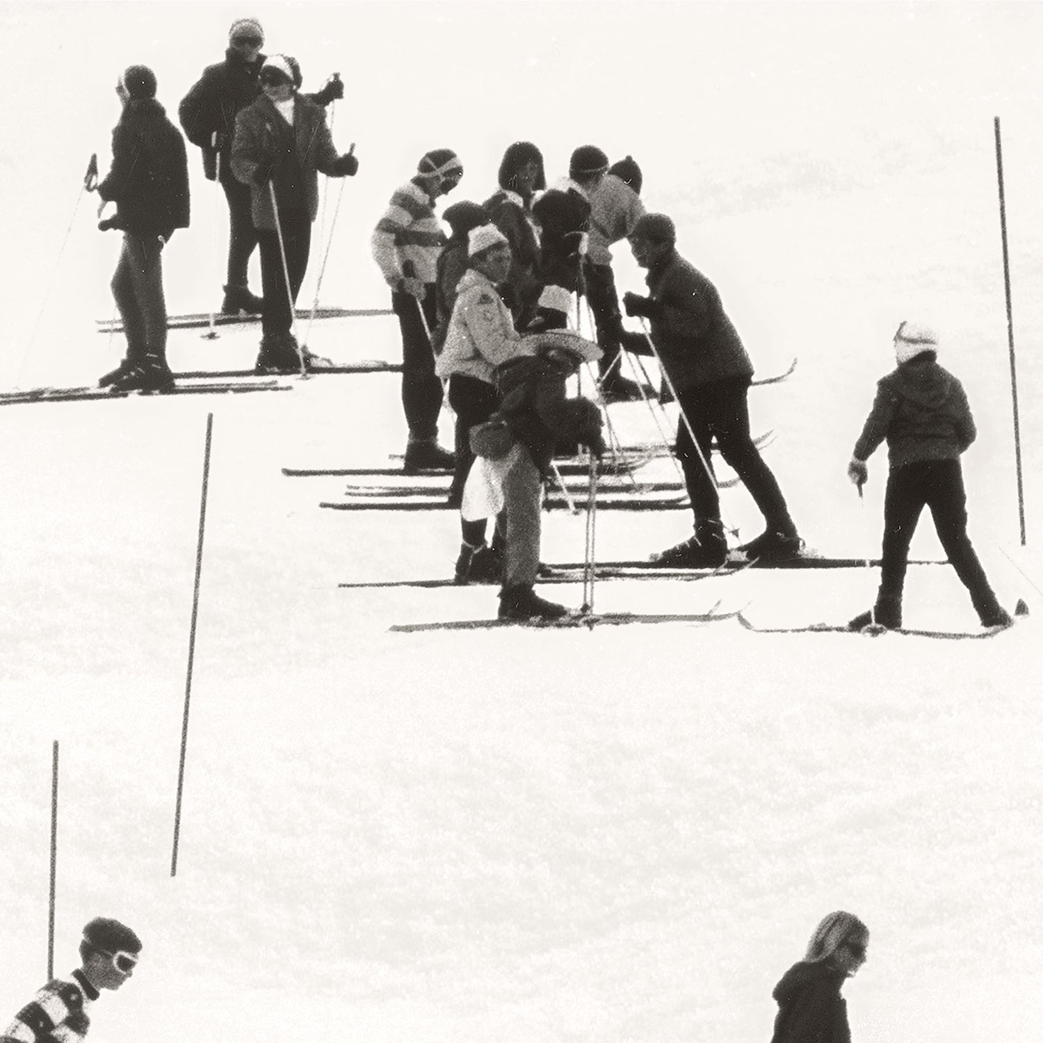 angle view of Ski Lesson I C. 1966 luxury Artwork