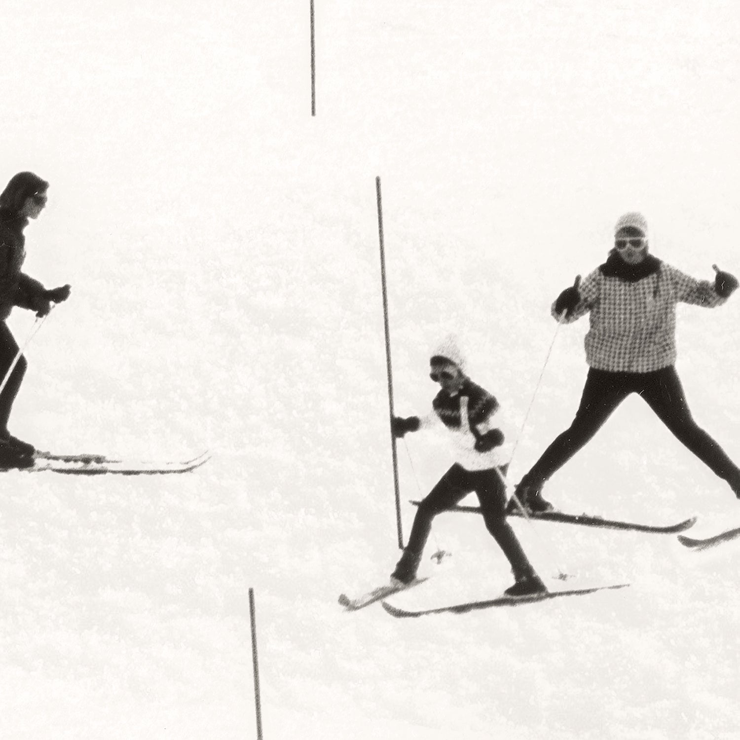 detail view of Ski Lesson I C. 1966 luxury Artwork