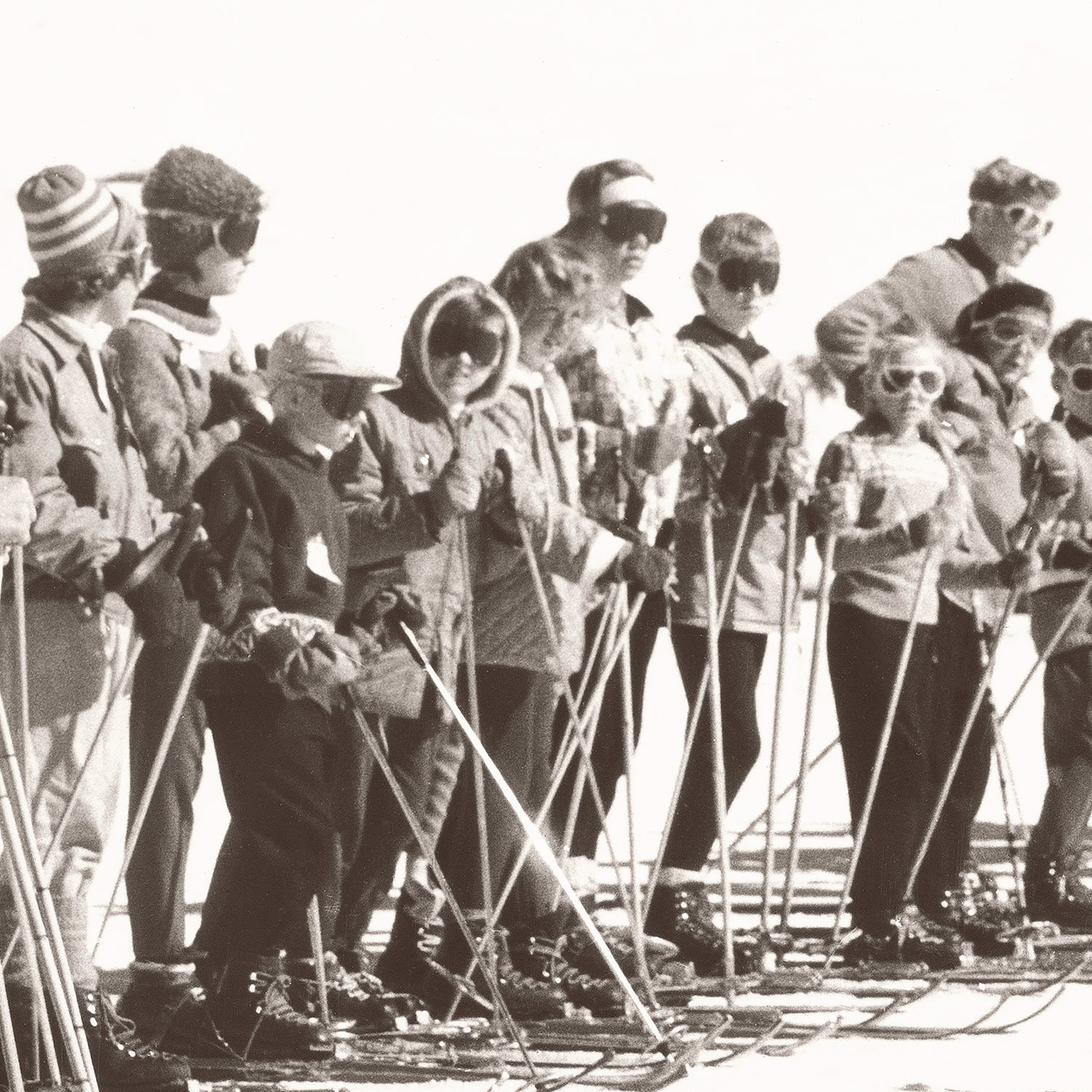 detail view of Ski Lesson II C. 1966 luxury Artwork