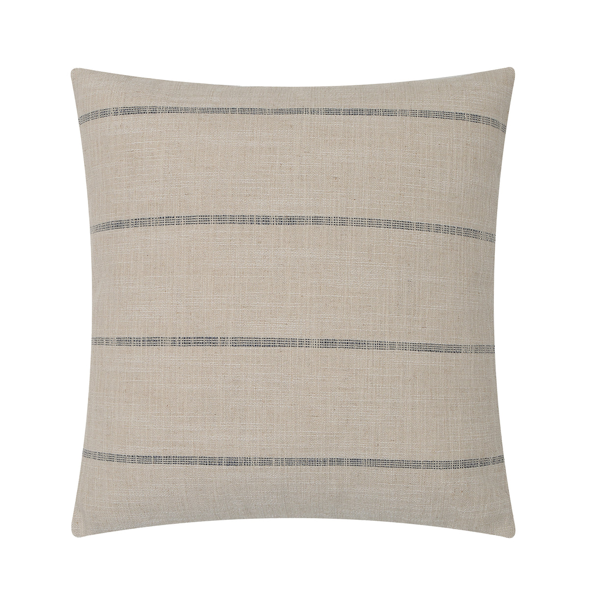 Montana indoor pillow in beige fabric with black stripes