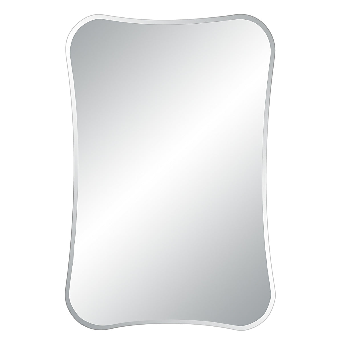 Kalmia Wall Mirror with a soft, rounded edge and reflective surface