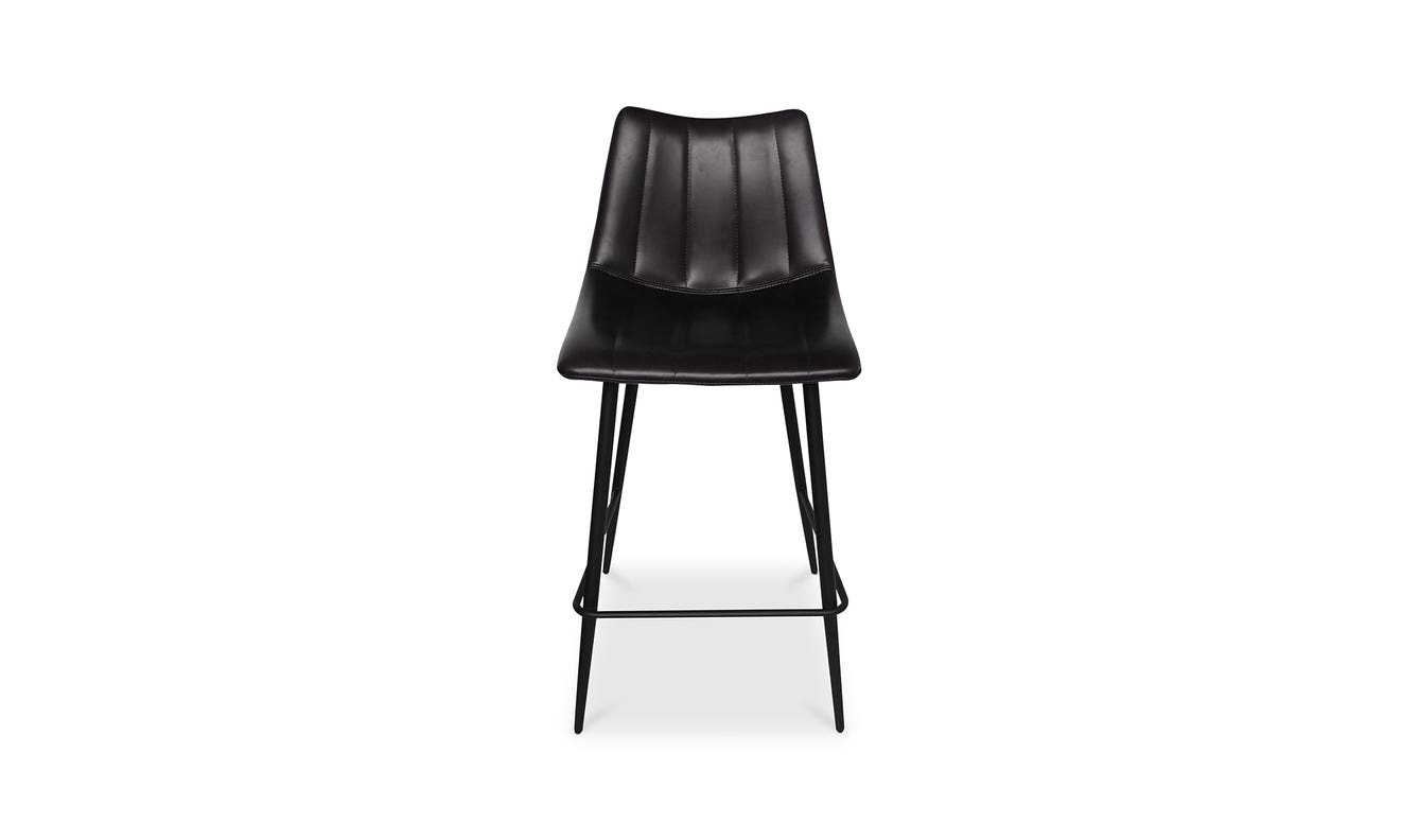 detail view of Alibi Counter Stool Matte Black Set of Two luxury Table & Bar Stool
