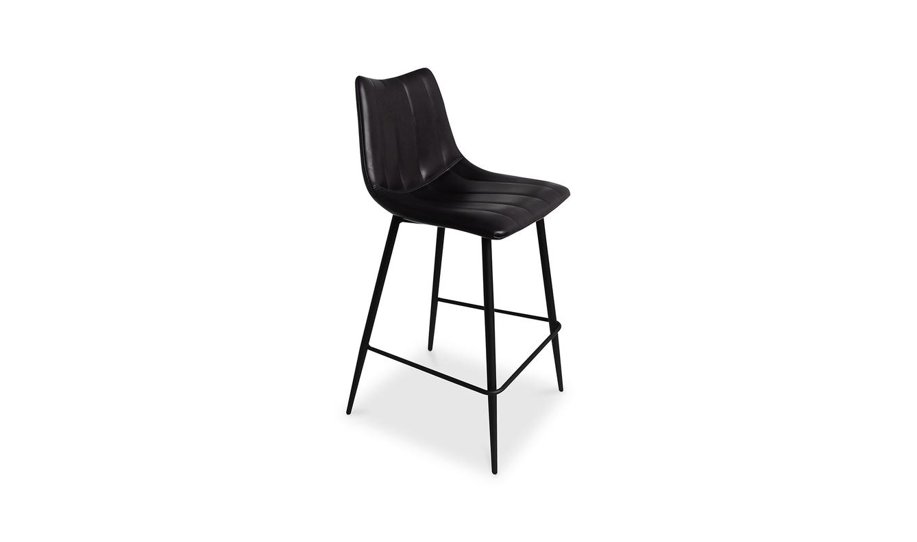 lifestyle view of Alibi Counter Stool Matte Black Set of Two luxury Table & Bar Stool
