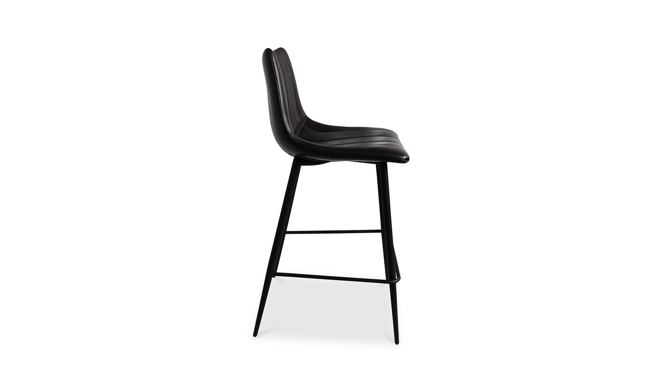 lifestyle view of Alibi Counter Stool Matte Black Set of Two luxury Table & Bar Stool