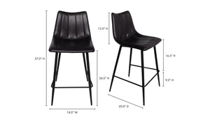 lifestyle view of Alibi Counter Stool Matte Black Set of Two luxury Table & Bar Stool