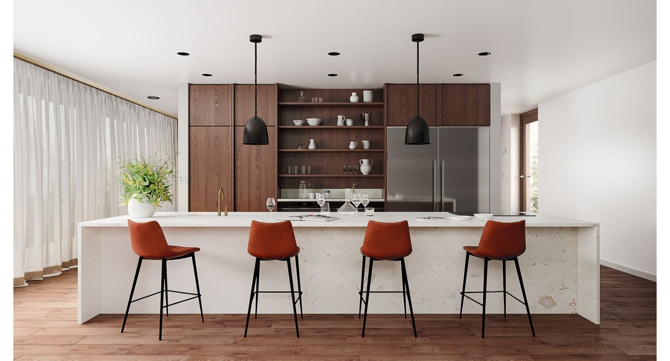 detail view of Alibi Counter Stool Brown Set of Two luxury Table & Bar Stool