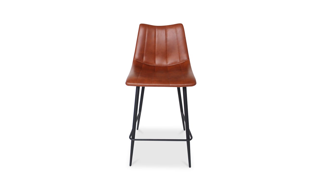 lifestyle view of Alibi Counter Stool Brown Set of Two luxury Table & Bar Stool