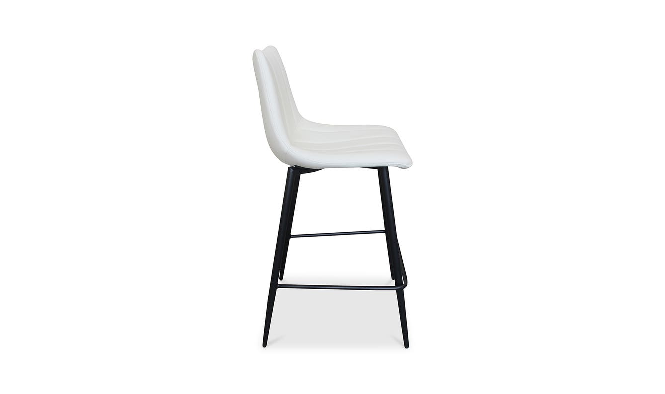 lifestyle view of Alibi Counter Stool Ivory Set of Two luxury Table & Bar Stool