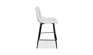 lifestyle view of Alibi Counter Stool Ivory Set of Two luxury Table & Bar Stool