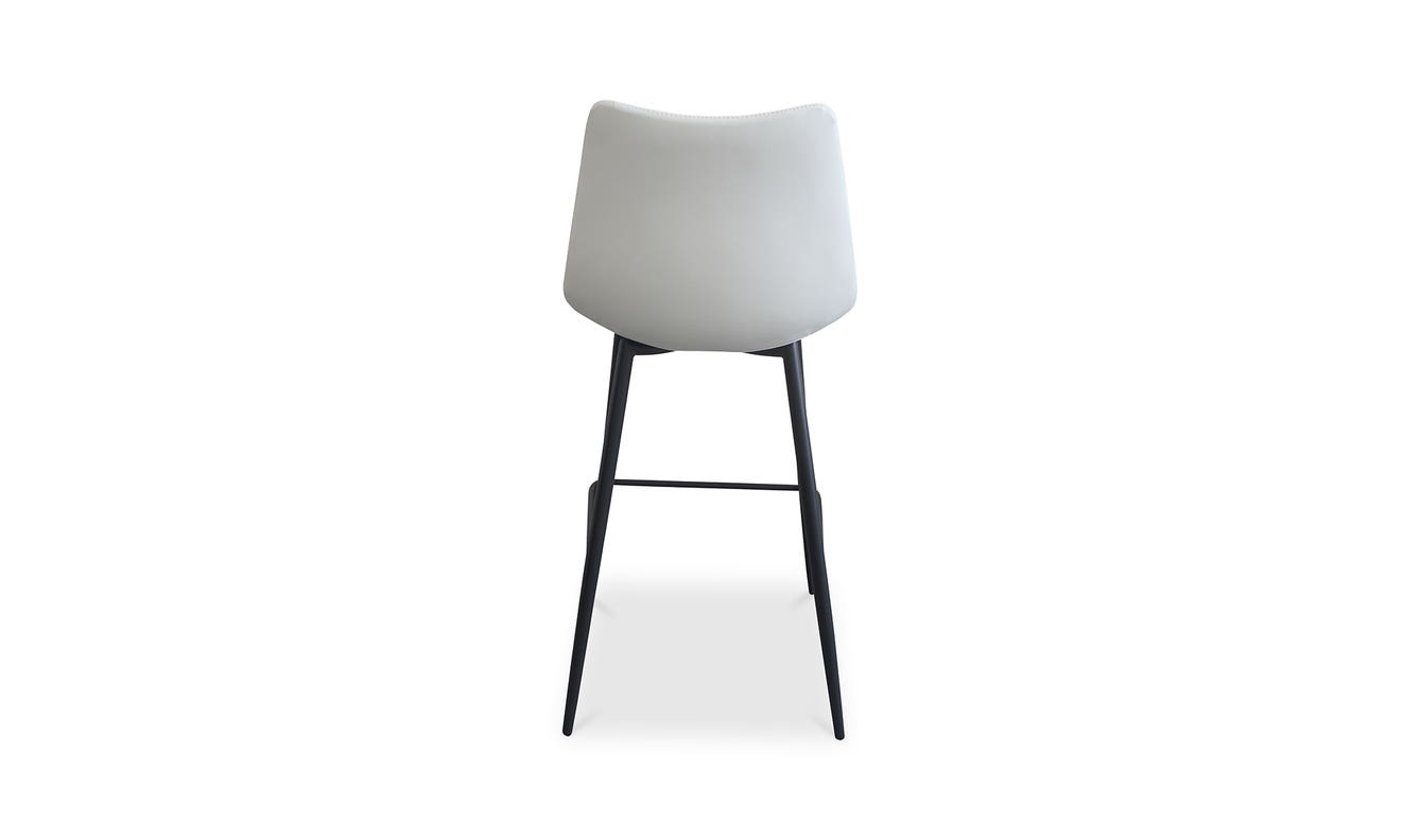 lifestyle view of Alibi Counter Stool Ivory Set of Two luxury Table & Bar Stool
