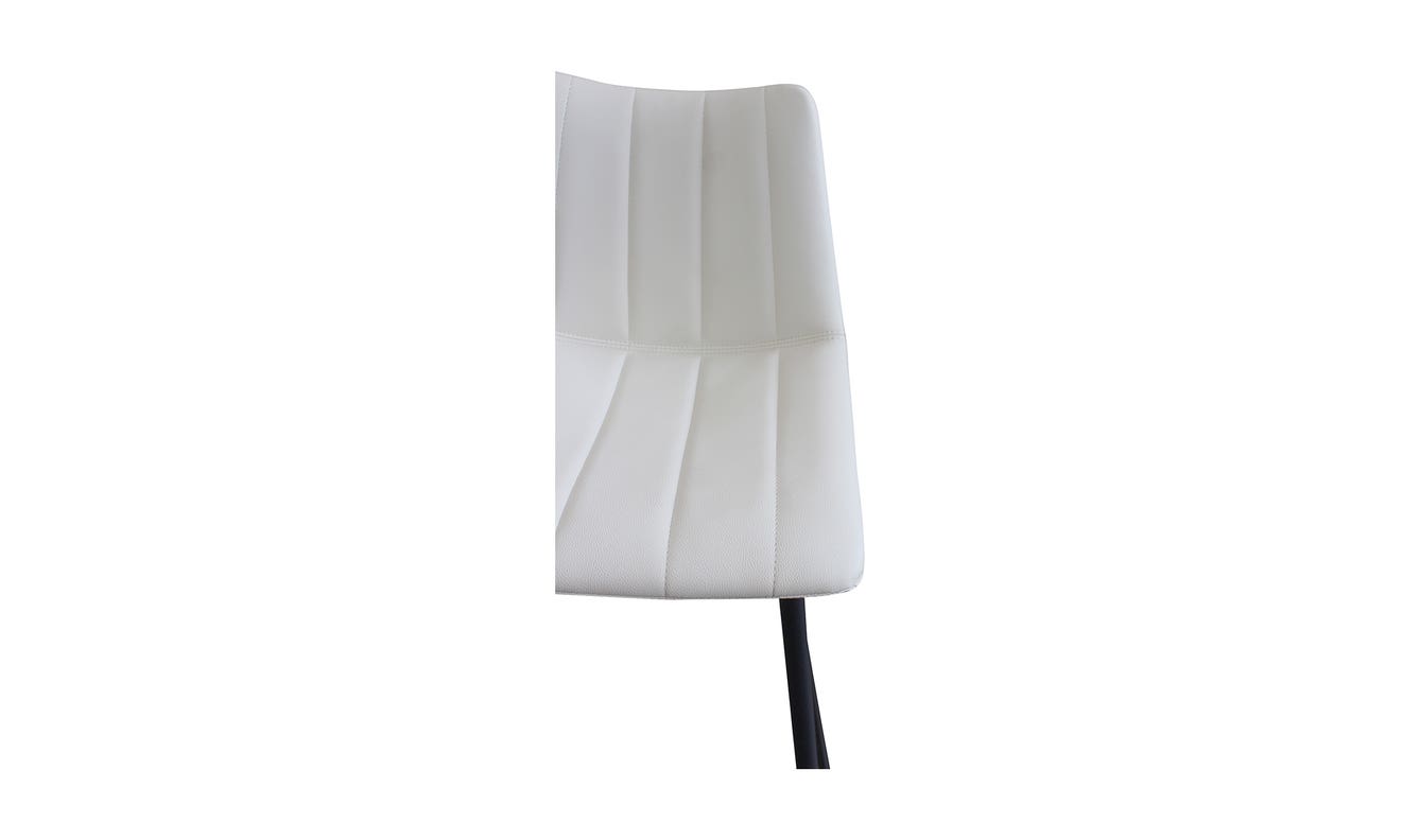 lifestyle view of Alibi Counter Stool Ivory Set of Two luxury Table & Bar Stool