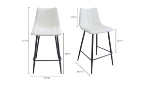 lifestyle view of Alibi Counter Stool Ivory Set of Two luxury Table & Bar Stool