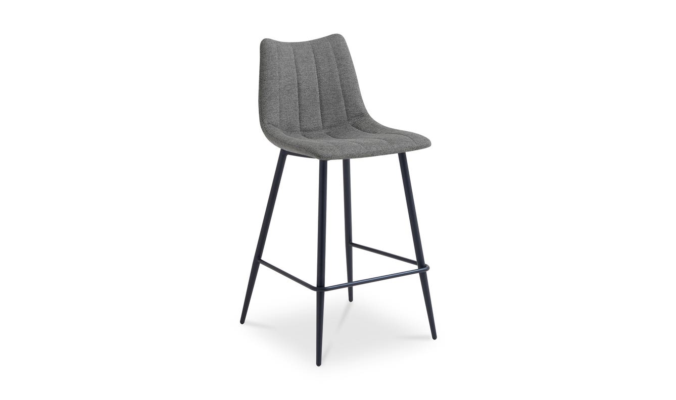 lifestyle view of Alibi Counter Stool Dark Grey-Set of Two luxury Table & Bar Stool