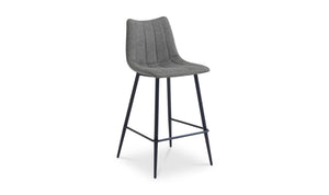 lifestyle view of Alibi Counter Stool Dark Grey-Set of Two luxury Table & Bar Stool