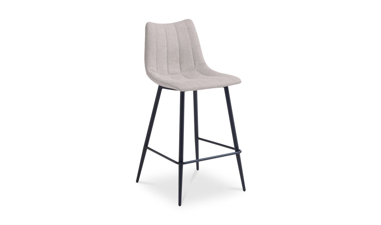 lifestyle view of Alibi Counter Stool Beige-Set of Two luxury Table & Bar Stool