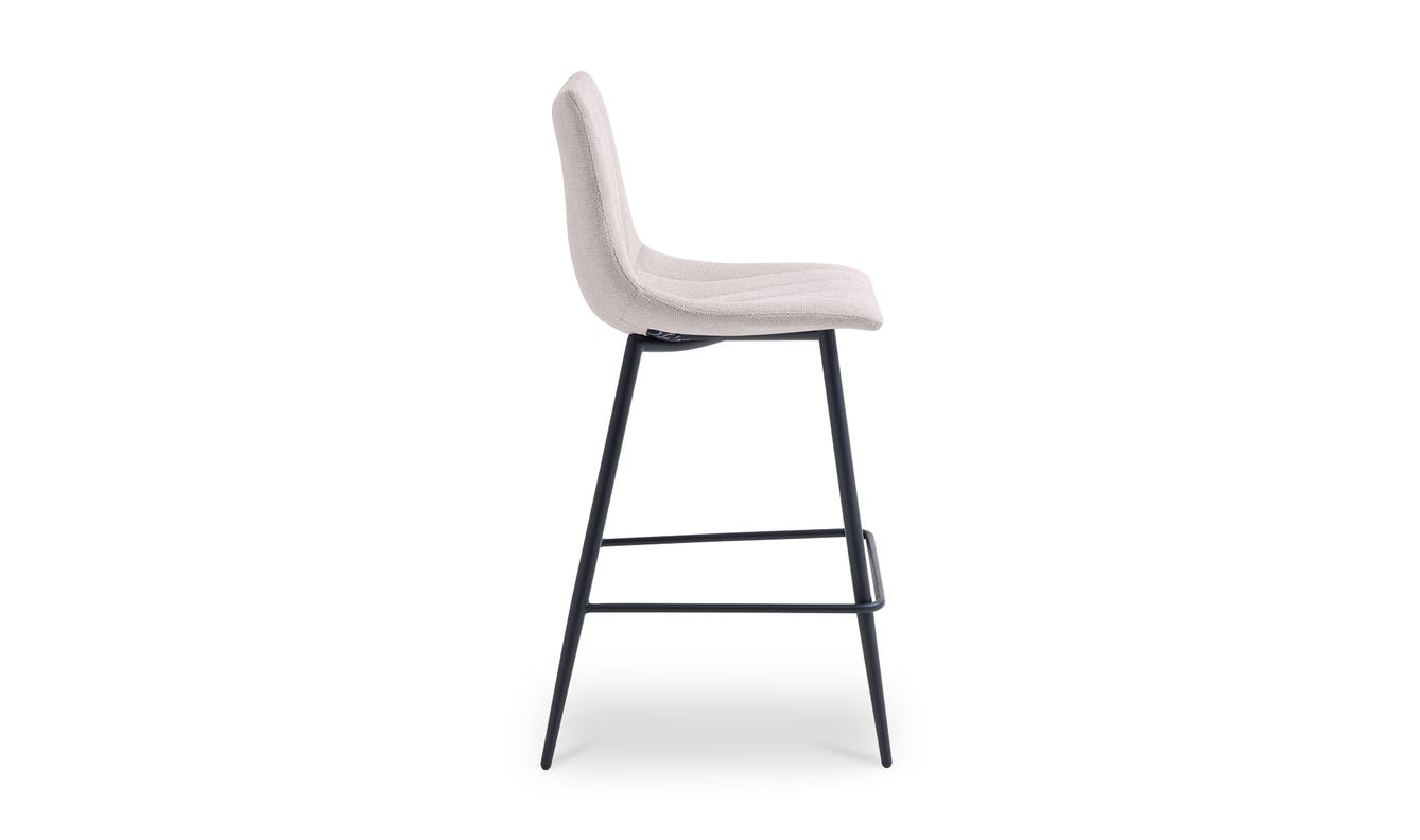 lifestyle view of Alibi Counter Stool Beige-Set of Two luxury Table & Bar Stool
