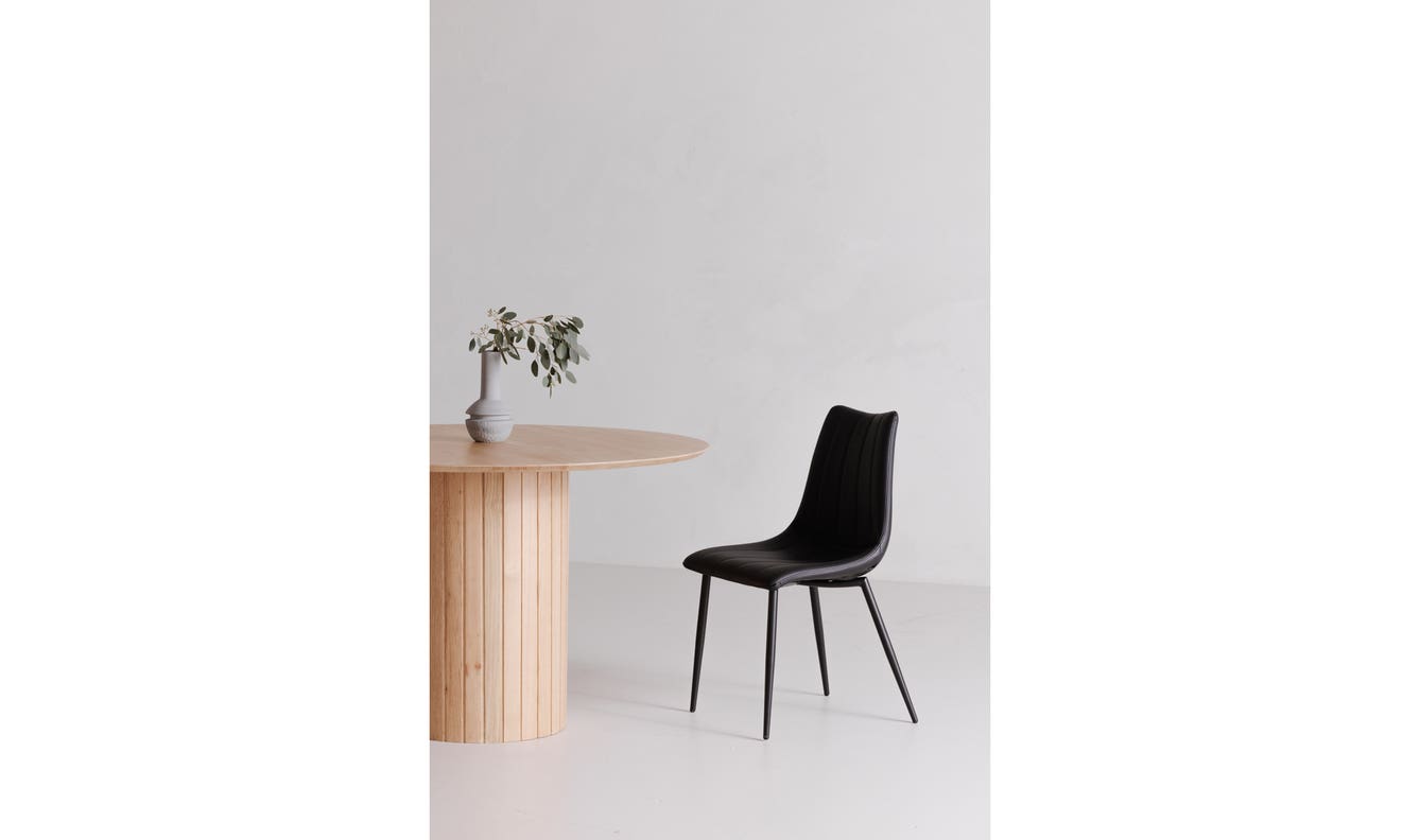 front view of Alibi Dining Chair Matte Black - Set Of Two luxury Chair