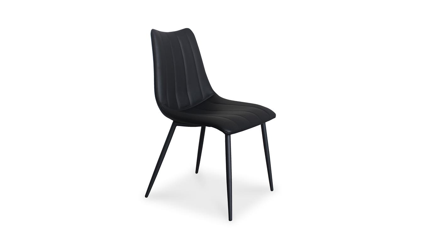 side view of Alibi Dining Chair Matte Black - Set Of Two luxury Chair