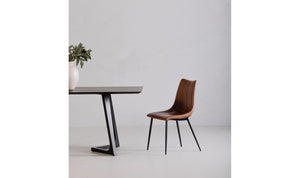 angle view of Alibi Dining Chair Brown - Set Of Two luxury Chair