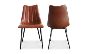 front view of Alibi Dining Chair Brown - Set Of Two luxury Chair