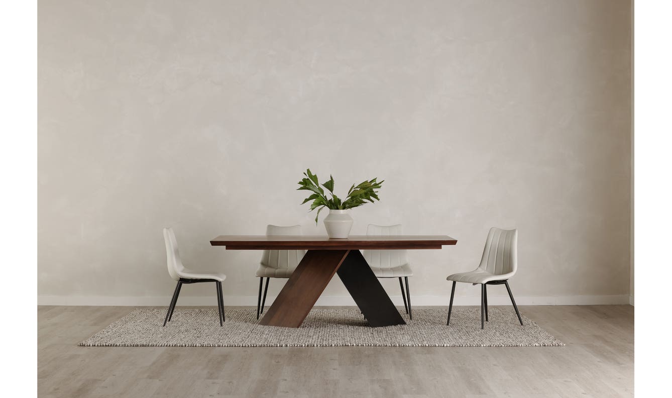 side view of Alibi Dining Chair Ivory - Set Of Two luxury Chair