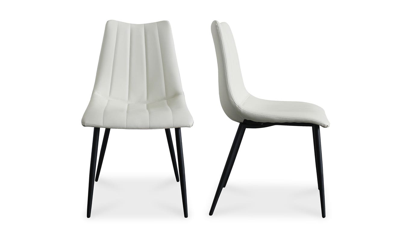 front view of Alibi Dining Chair Ivory - Set Of Two luxury Chair