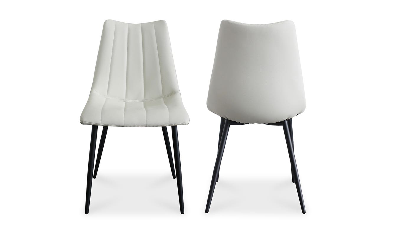lifestyle view of Alibi Dining Chair Ivory - Set Of Two luxury Chair