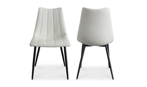 lifestyle view of Alibi Dining Chair Ivory - Set Of Two luxury Chair