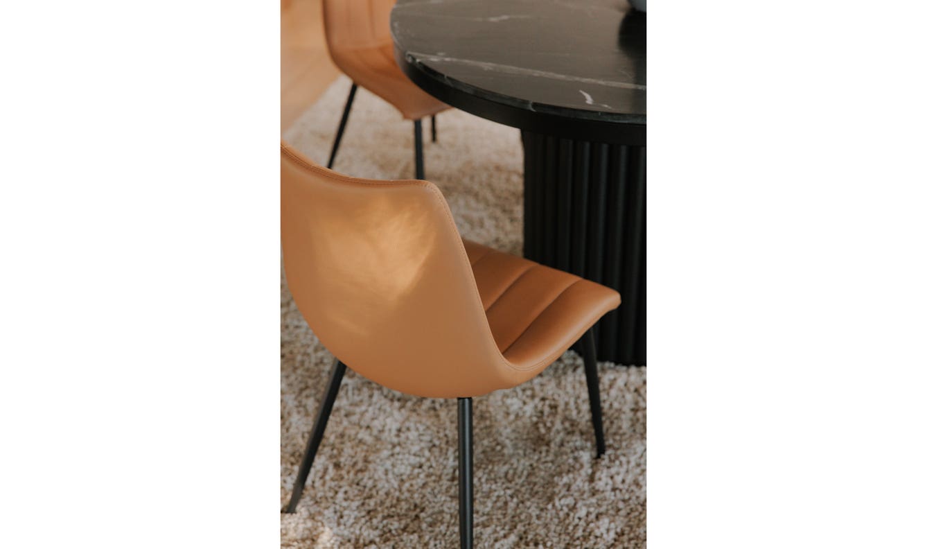 detail view of Alibi Dining Chair Tan - Set Of Two luxury Chair