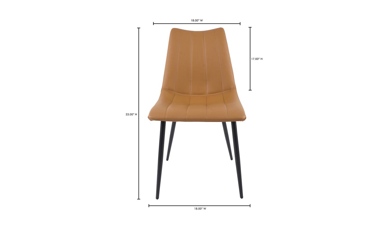 lifestyle view of Alibi Dining Chair Tan - Set Of Two luxury Chair