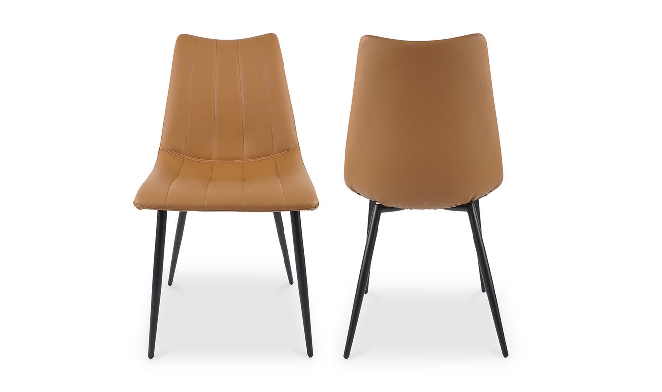lifestyle view of Alibi Dining Chair Tan - Set Of Two luxury Chair
