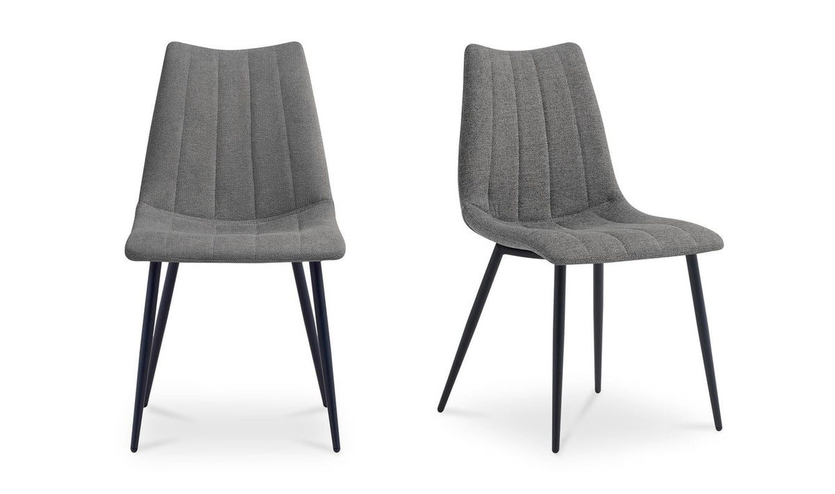 front view of Alibi Dining Chair Dark Grey-Set of Two luxury Chair