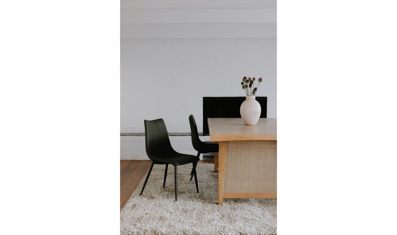 angle view of Alibi Dining Chair Dark Green luxury Chair