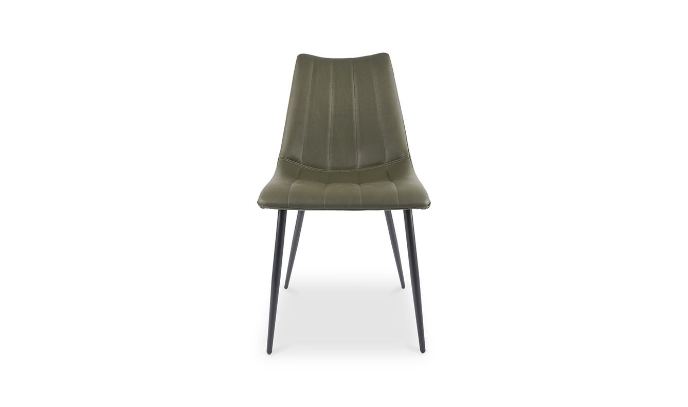 lifestyle view of Alibi Dining Chair Dark Green luxury Chair