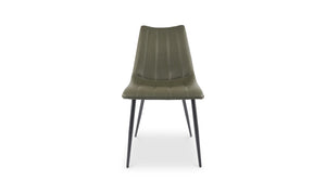 lifestyle view of Alibi Dining Chair Dark Green luxury Chair