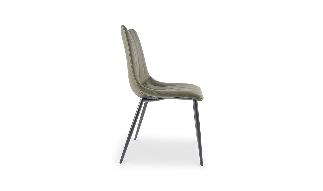 lifestyle view of Alibi Dining Chair Dark Green luxury Chair