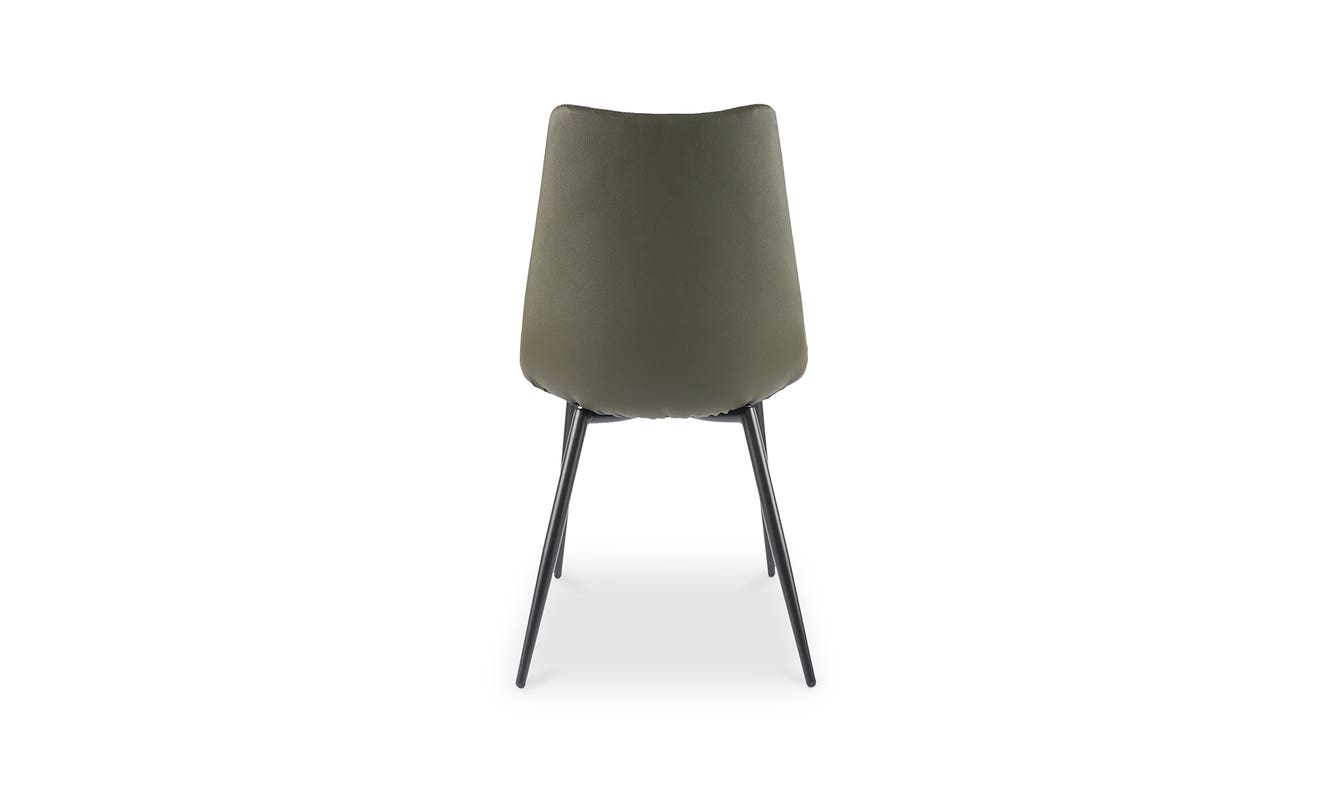 lifestyle view of Alibi Dining Chair Dark Green luxury Chair