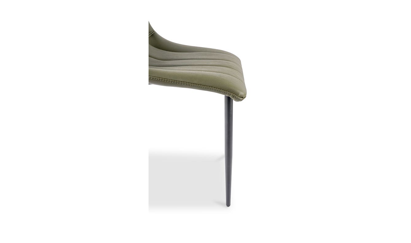 lifestyle view of Alibi Dining Chair Dark Green luxury Chair