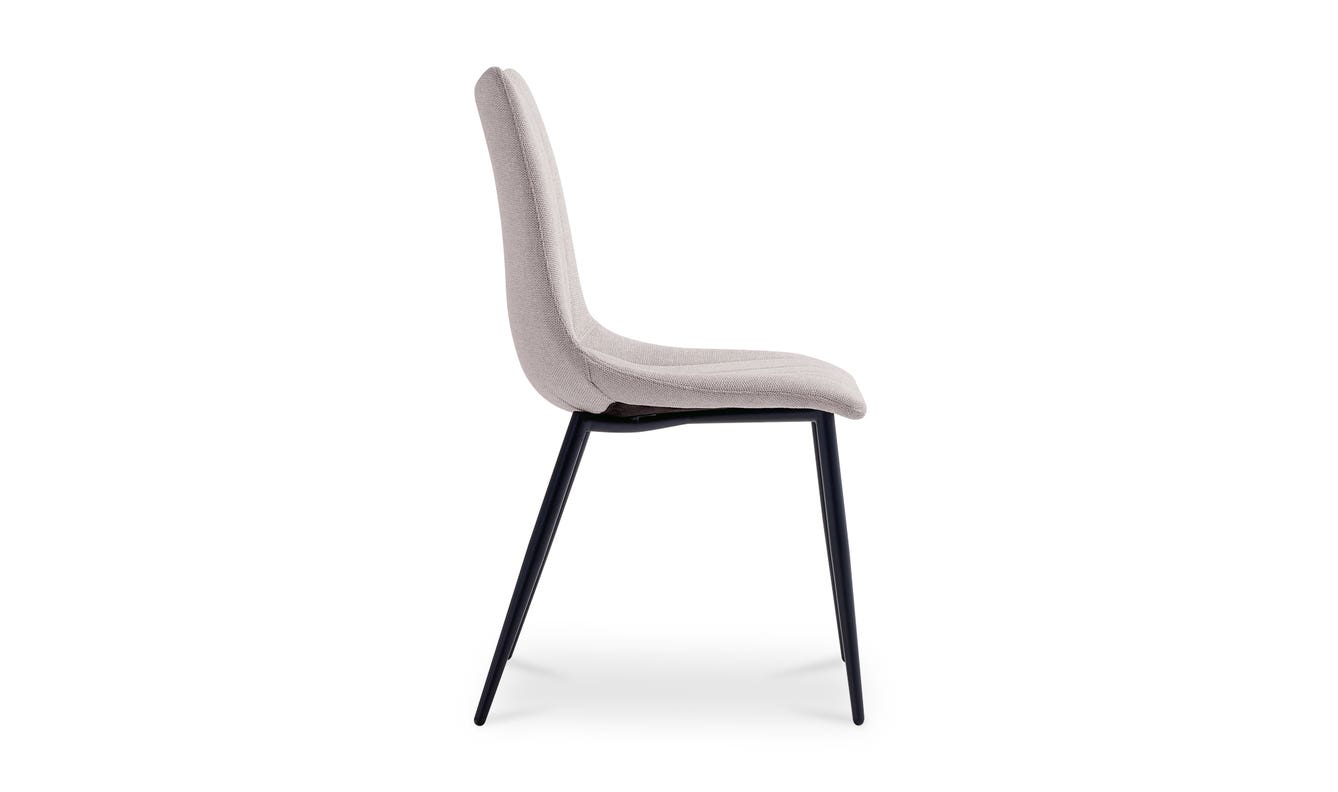 lifestyle view of Alibi Dining Chair Beige-Set of Two luxury Chair